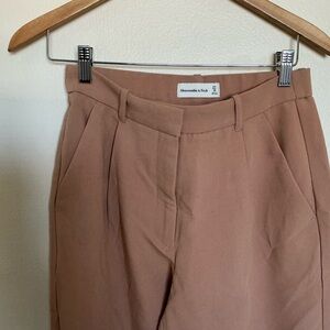 Abercrombie & fitch tan Brown wide leg dress pants Chinos